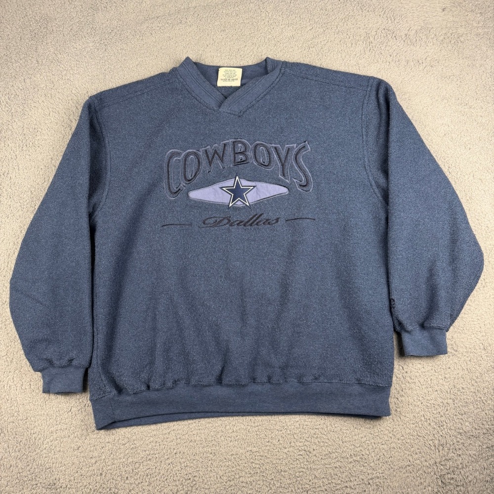 Vintage Dallas Cowboys Sweatshirt Mens Large Blue Lee Sport NFL Pullover